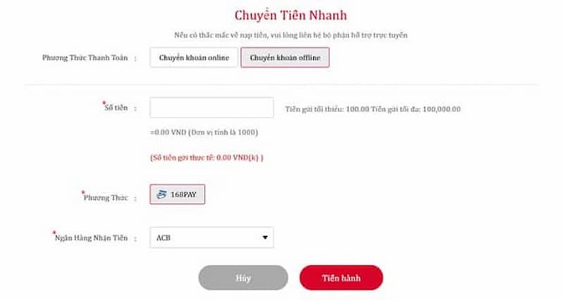 Các bước nạp tiền tại nhà cái uy tín