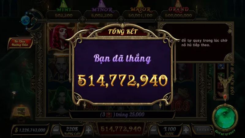 Kinh nghiệm quay Slot bá tước quyền năng thắng lớn